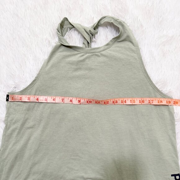 Women Peloton Top Twist Back Tank Top Striped in Light Green Size Large - Picture 5 of 8